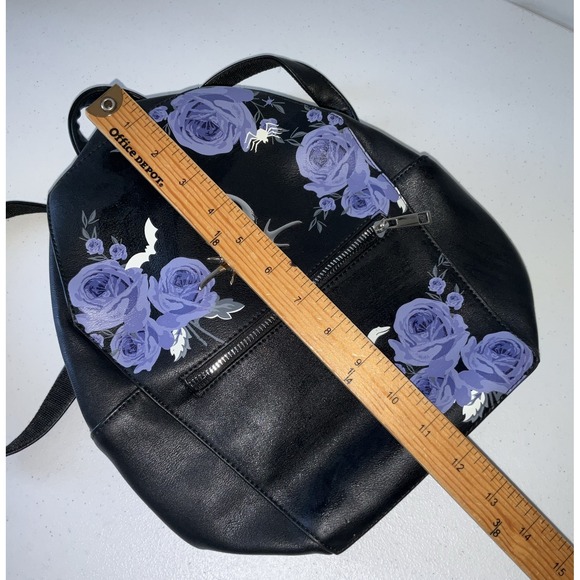 Disney Nightmare Before Christmas COFFIN ROSE Jack Skellington Mini Backpack NEW - Picture 3 of 7